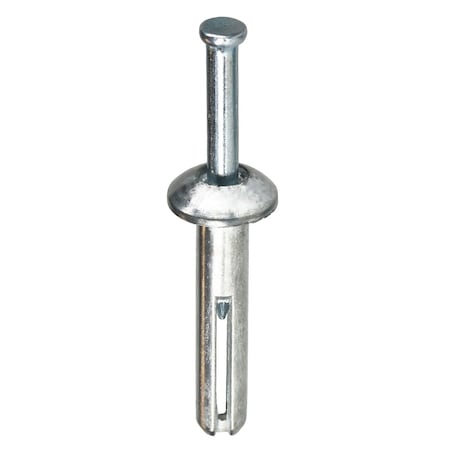 Dottie Nail Drive Anchor, 1/4" Dia., 1-1/2" L, Alloy Steel Zinc Plated, 100 PK ZA150